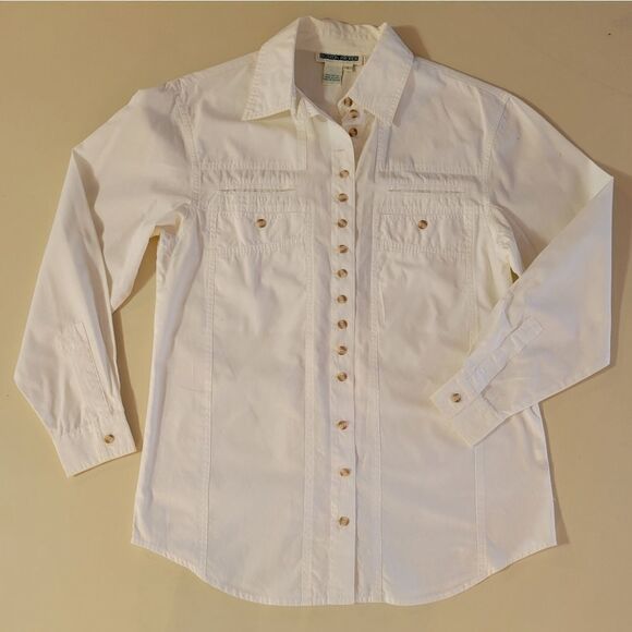 Boston Proper White Button Down Shirt - Picture 1 of 13